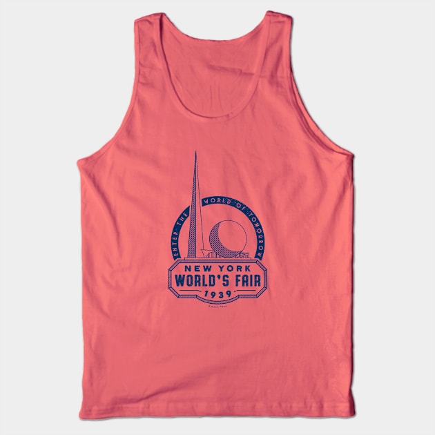 1939-40 World's Fair, New York - Shaded Trylon and Perisphere Tank Top by deadmansupplyco